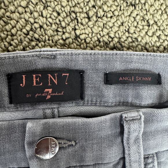 Jen7 For All Mankind Ankle Skinny Gray Jeans US Women's 10 - Picture 3 of 8